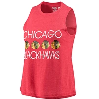 Ensemble de nuit Concepts Sport rouge/noir Chicago Blackhawks Meter débardeur et pantalon pour femmes