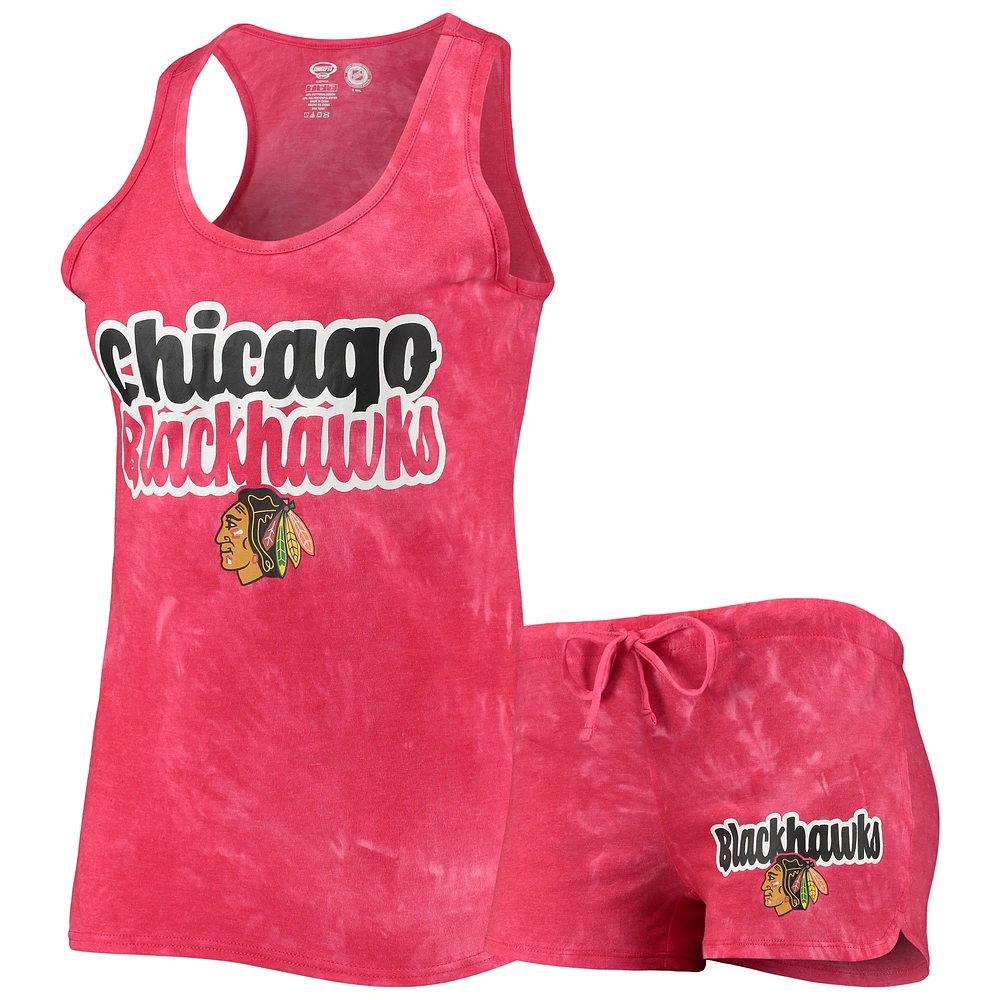 Ensemble débardeur et short à dos nageur Chicago Blackhawks Billboard Concepts Sport pour femme, rouge