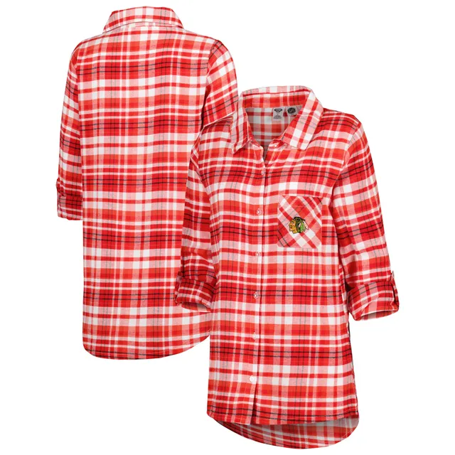 Buffalo Bills Concepts Sport Women's Mainstay Plaid Full-Button Long Sleeve  Nightshirt - Royal