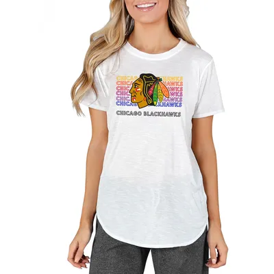 Chicago Blackhawks Concepts Sport Women's Gable Knit T-Shirt - White