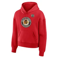 Women's Fanatics Athletic Red Chicago Blackhawks 2025 Winter Classic Primary Logo Pullover Hoodie