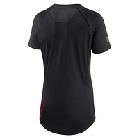 T-shirt technique raglan authentique Pro Rink Fanatics pour femmes, noir