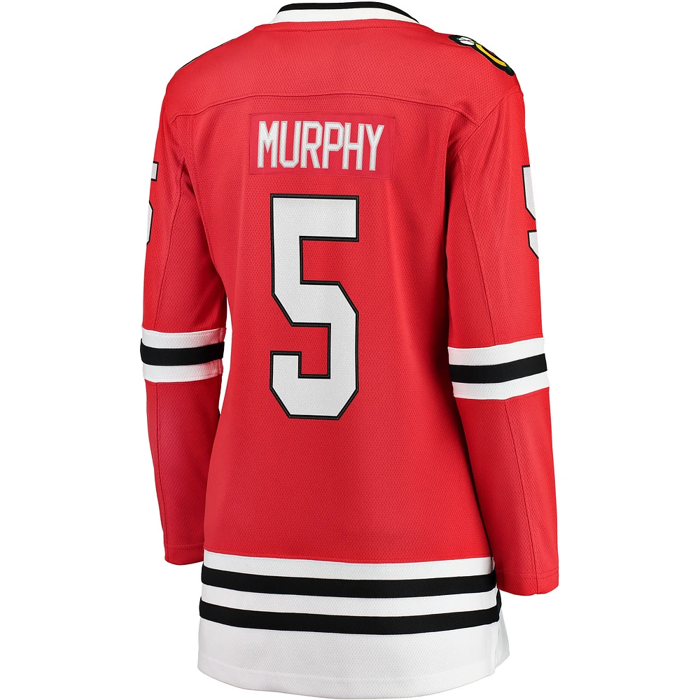 Maillot de joueur échappé des Blackhawks Chicago Fanatics Connor Murphy rouge pour femmes