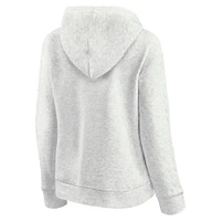 Women's Fanatics  Oatmeal Chicago Blackhawks True Classics Quilted Pullover Hoodie