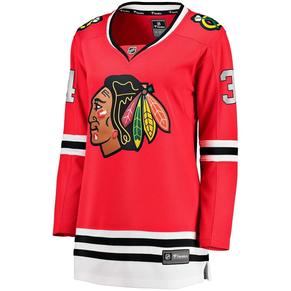 Maillot de joueur échappé à domicile Fanatics Petr Mrazek des Blackhawks Chicago, rouge pour femmes