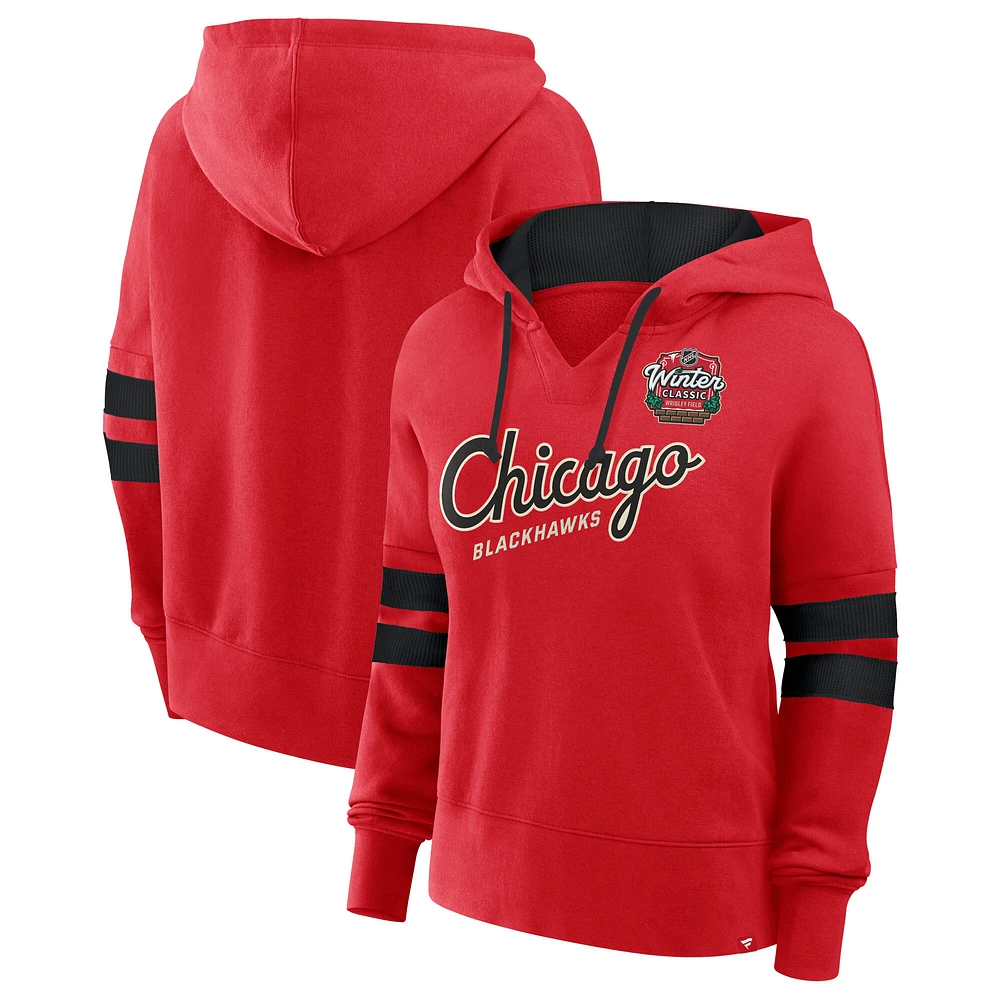 Sweat à capuche en polaire Seize pour femme Fanatics Red Chicago Blackhawks 2025 NHL Winter Classic