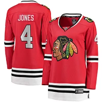 Maillot de joueur échappé à domicile Fanatics Seth Jones des Blackhawks Chicago rouge pour femmes