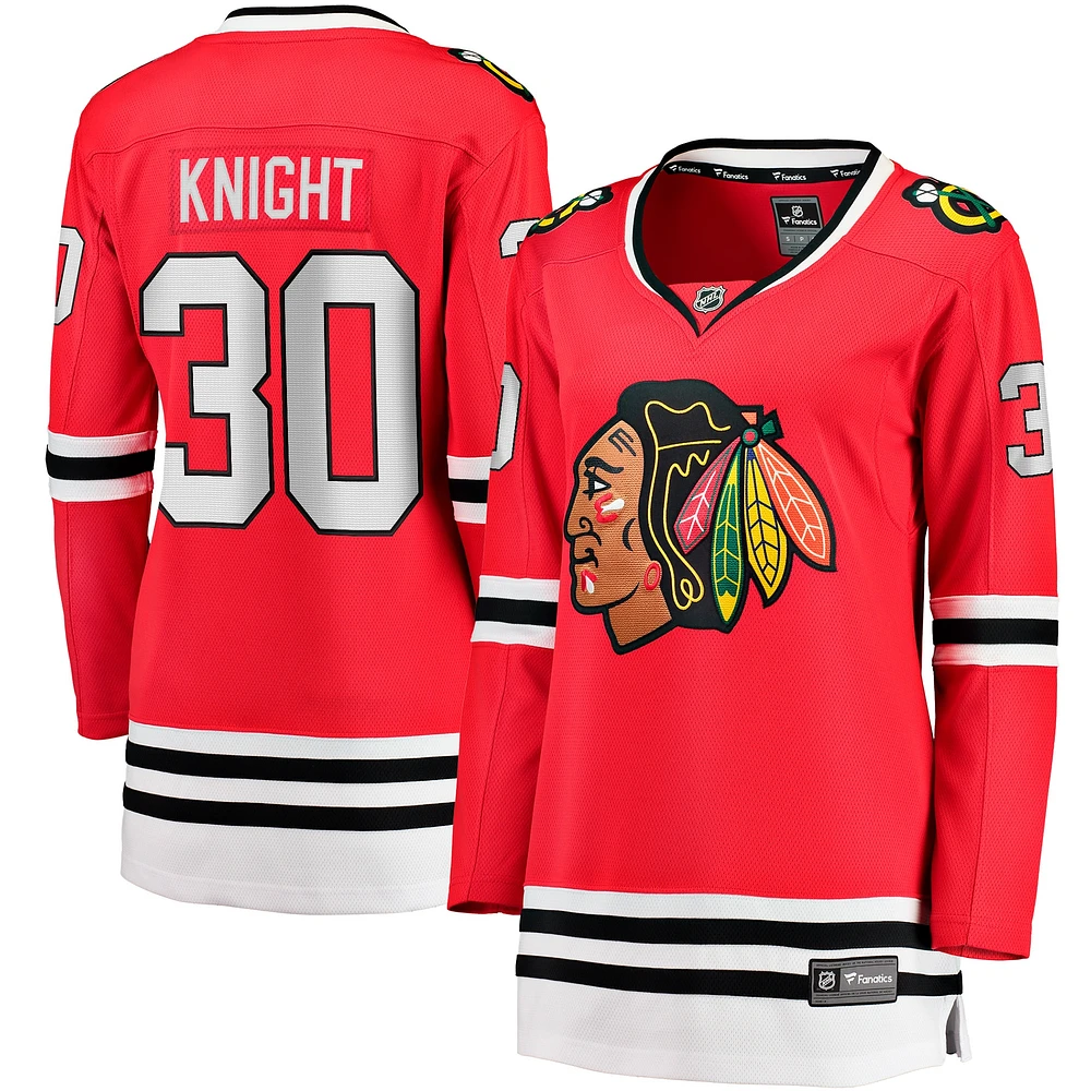 Women's Fanatics Spencer Knight Red Chicago Blackhawks Home Breakaway Player Jersey