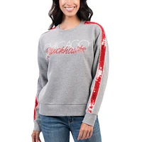 Women's G-III 4Her by Carl Banks Gray Chicago Blackhawks Penalty Box Pullover Sweatshirt