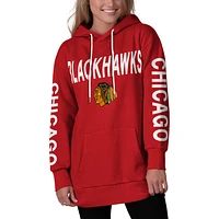 Women's G-III 4Her by Carl Banks Red Chicago Blackhawks Extra Inning Pullover Hoodie