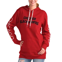 Women's G-III 4Her by Carl Banks Red Chicago Blackhawks Overtime Pullover Hoodie