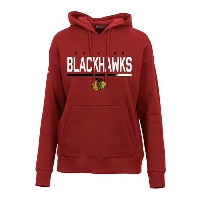 Chicago Blackhawks Levelwear Women's Adorn Fleece Pullover Hoodie - Red