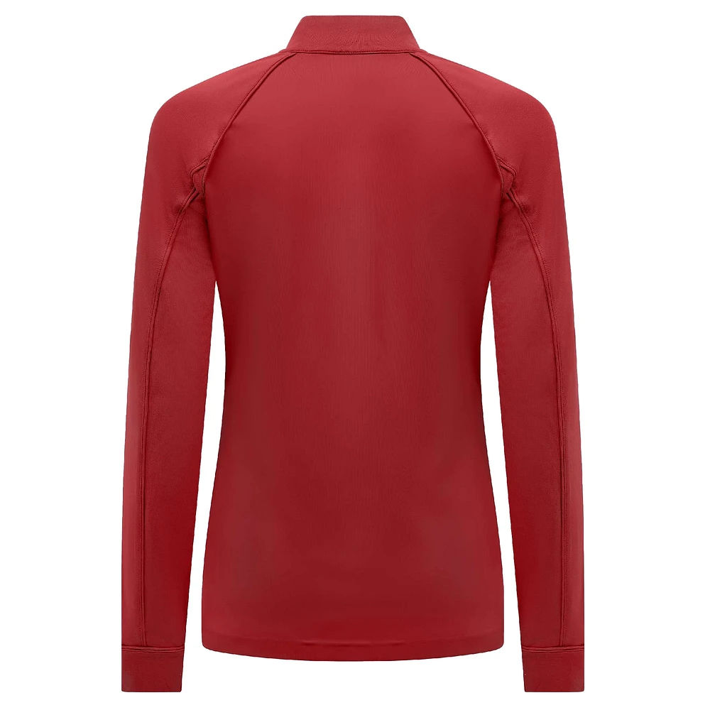 Women's Levelwear Red Chicago Blackhawks Kinetic Insignia Core Raglan Quarter-Zip Top