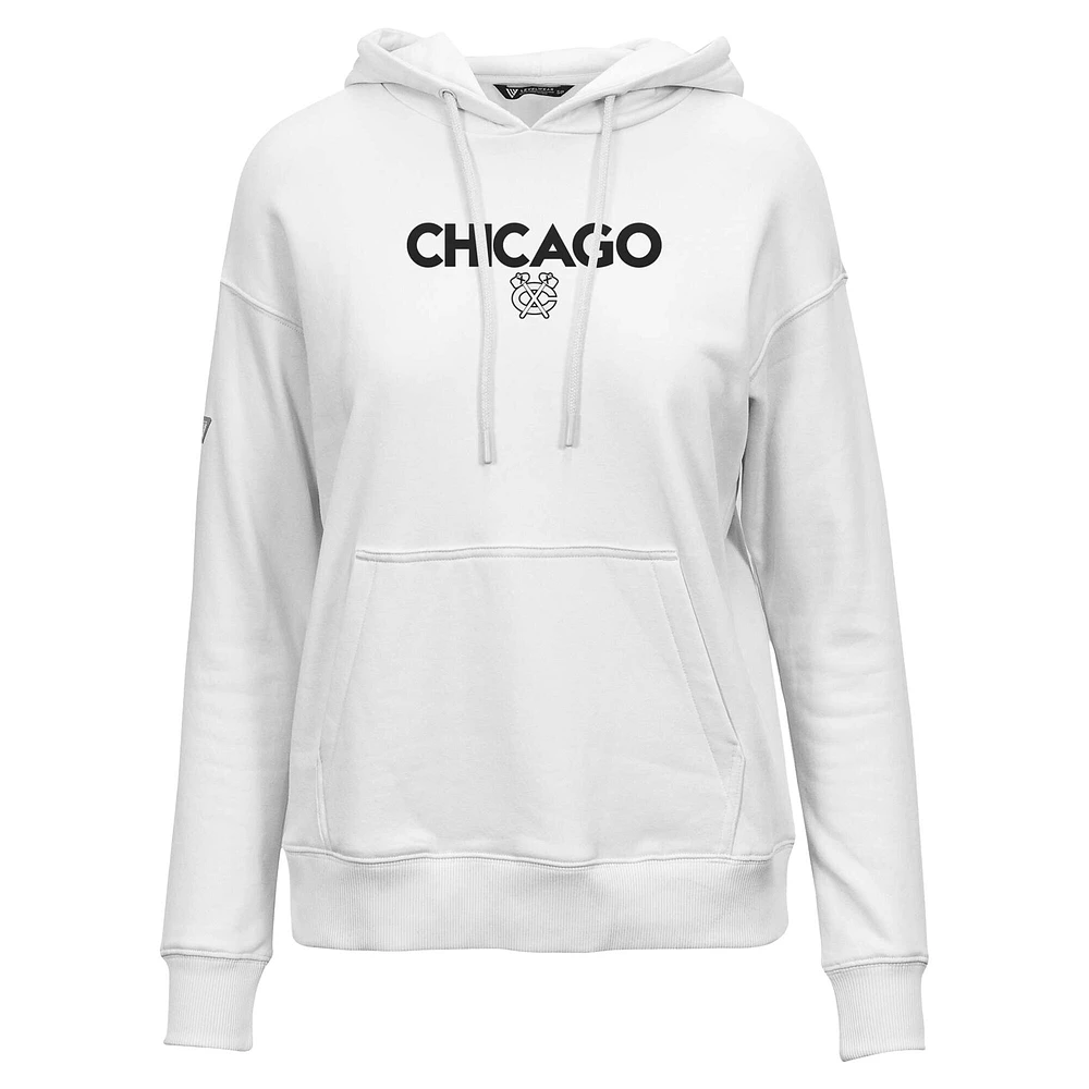 Sweat à capuche blanc pour femme Chicago Blackhawks Adorn City Capsule de Levelwear