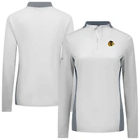 Women's Levelwear White Chicago Blackhawks Moxie Insignia Core Quarter-Zip Top