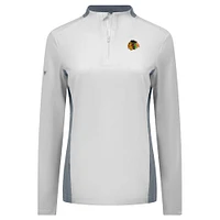 Women's Levelwear White Chicago Blackhawks Moxie Insignia Core Quarter-Zip Top