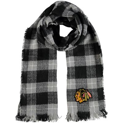 Women's Little Earth Chicago Blackhawks Plaid Blanket Scarf