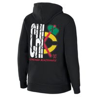 Women's WEAR by Erin Andrews Black Chicago Blackhawks Sponge Fleece Full-Zip Hoodie