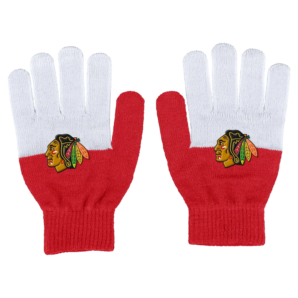 Women's WEAR by Erin Andrews Chicago Blackhawks Color-Block Gloves