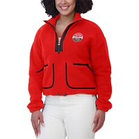 Women's WEAR by Erin Andrews  Red Chicago Blackhawks Polar Fleece Half-Zip Jacket