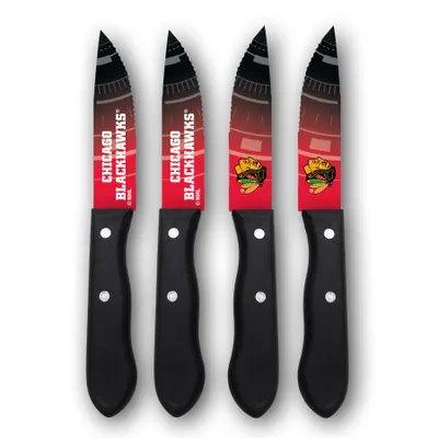 Chicago Blackhawks Woodrow 4-Piece Stainless Steel Steak Knife Set