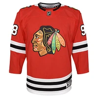 Maillot de joueur à domicile rouge Connor Bedard des Blackhawks Chicago pour jeunes