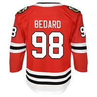 Maillot de joueur à domicile rouge Connor Bedard des Blackhawks Chicago pour jeunes