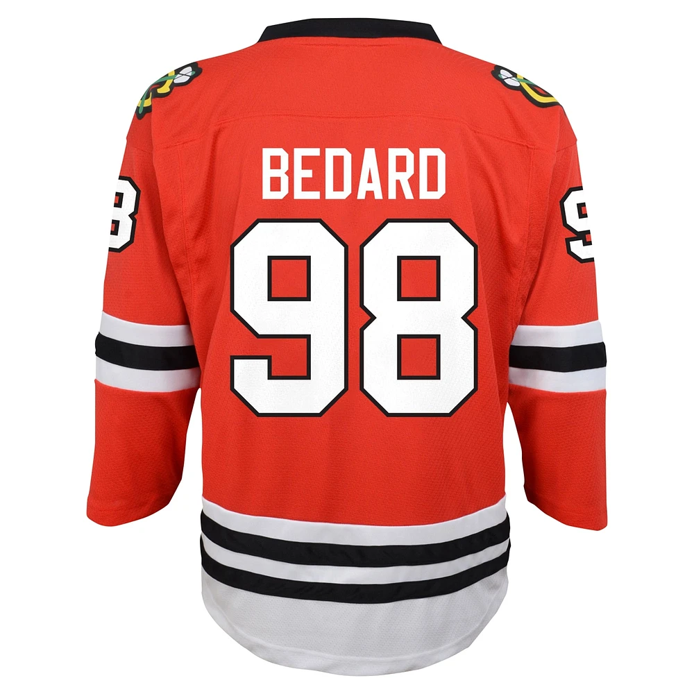 Youth Connor Bedard Red Chicago Blackhawks Home Replica Player Jersey
