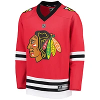 Maillot vierge de réplique à domicile rouge des Blackhawks Chicago Fanatics pour jeunes