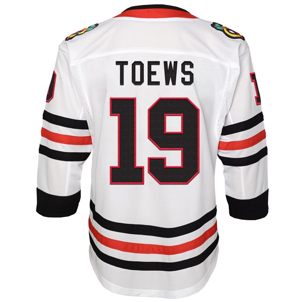 Youth Jonathan Toews White Chicago Blackhawks Away Premier Player - Jersey