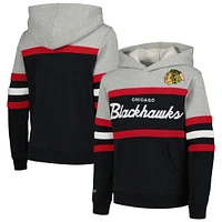 Youth Mitchell & Ness Black Chicago Blackhawks Head Coach Pullover Hoodie