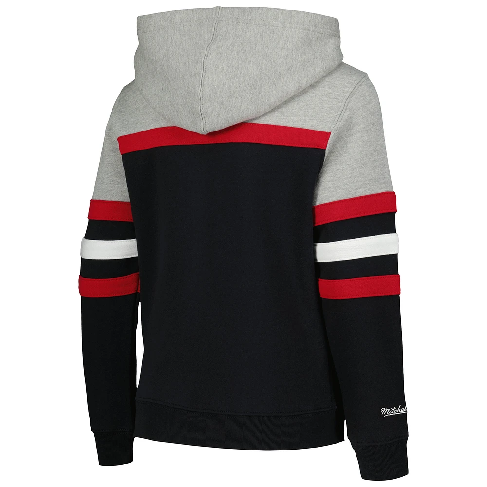 Youth Mitchell & Ness Black Chicago Blackhawks Head Coach Pullover Hoodie