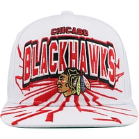 Youth Mitchell & Ness White Chicago Blackhawks After Shock Snapback Hat