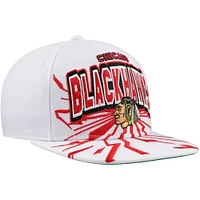 Casquette Snapback After Shock Chicago Blackhawks blanche Mitchell & Ness pour jeunes