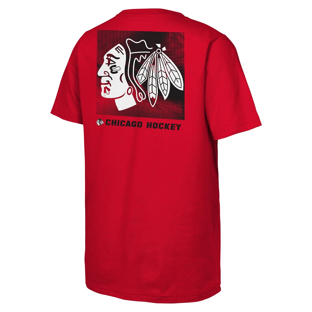 Youth  Red Chicago Blackhawks Atmosphere T-Shirt