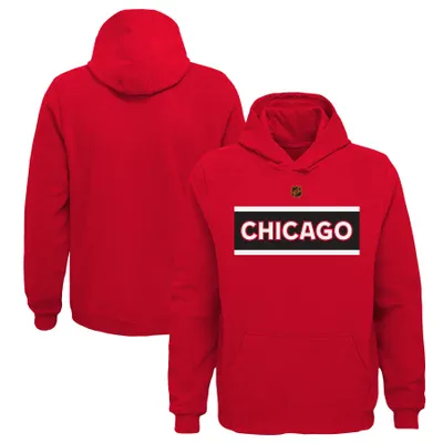 Chicago Blackhawks Youth Special Edition 2.0 Primary Logo Fleece Pullover Hoodie - Red