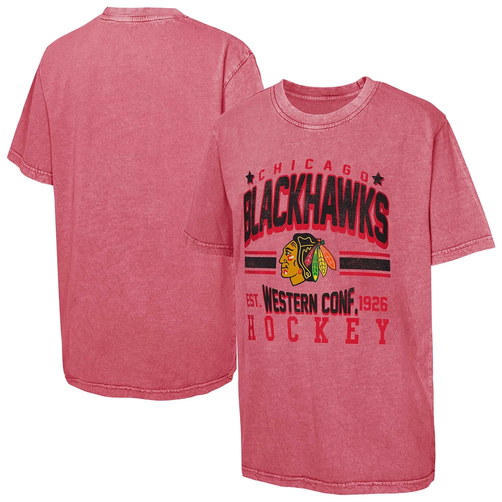 T-shirt court Sure pour jeunes des Blackhawks de Chicago rouge