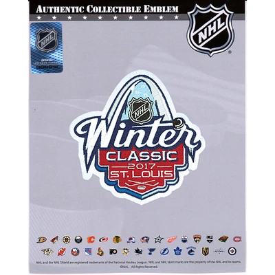 Écusson de maillot de l'emblème national de la Classique d'hiver de la LNH 2017 des Blackhawks de Chicago contre les Blues de St. Louis