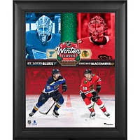 Chicago Blackhawks vs. St. Louis Blues Framed 11" x 14" 2025 NHL Winter Classic Matchup Collage