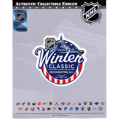 Écusson de maillot de l'emblème national de la Classique d'hiver de la LNH 2015 des Blackhawks de Chicago contre les Capitals de Washington