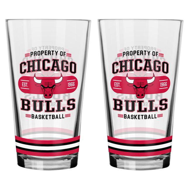 Ensemble de 2 verres à mélange Chicago Bulls