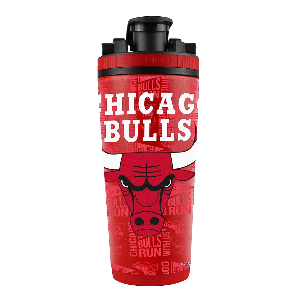 Bouteille shaker en acier inoxydable 4D de 26 oz des Chicago Bulls