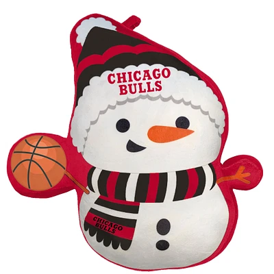 Oreiller en peluche Bonhomme de neige des Fêtes des Chicago Bulls