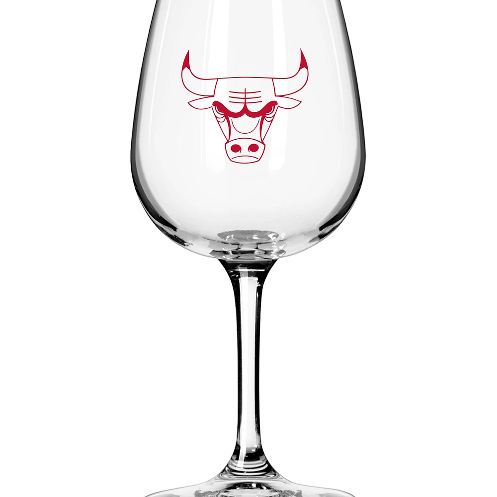 Logo des Bulls de Chicago 12oz. Verre à vin à pied