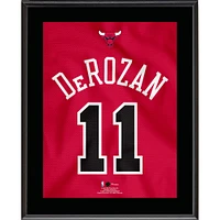 Plaque de joueur sublimée avec numéro de maillot DeMar DeRozan Chicago Bulls 10,5" x 13"