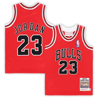 Enfant Mitchell & Ness Michael Jordan Rouge Chicago Bulls 1985/86 Hardwood Classics Authentique Maillot