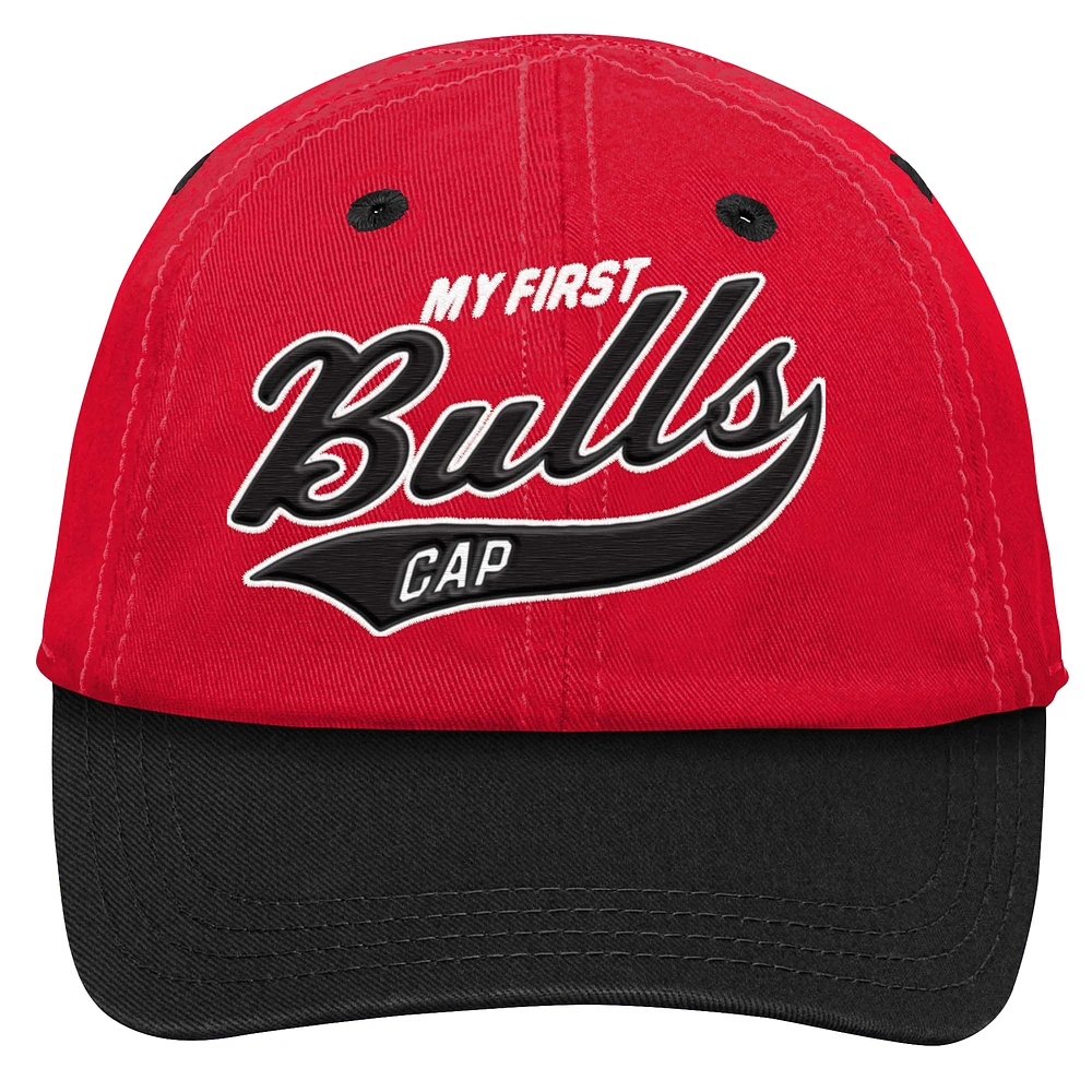 Casquette souple My First Tail Sweep Flex pour bébé Red Chicago Bulls