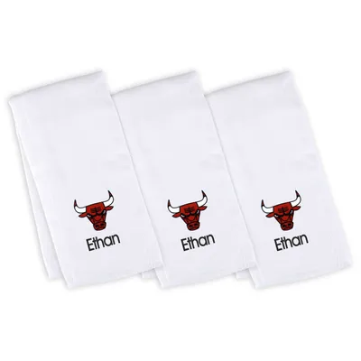 Chicago Bulls Infant Personalized Burp Cloth -Pack