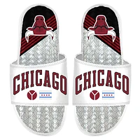 ISlide White Chicago Bulls 2022/23 City Edition Gel Slide Sandals