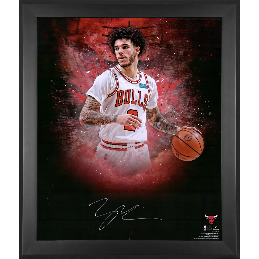 Lonzo Ball Chicago Bulls Unsigned White Jersey Shooting Photograph